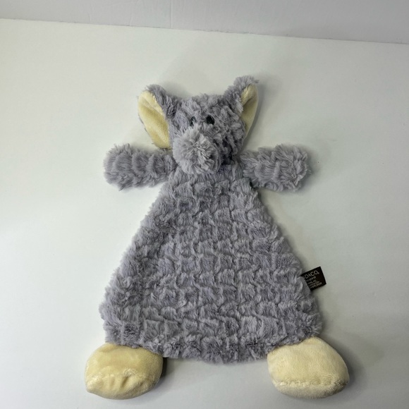 Demdaco Elephant Lovey Rattle Plush Gray Baby Security Blanket Soft 12'' - Picture 1 of 12